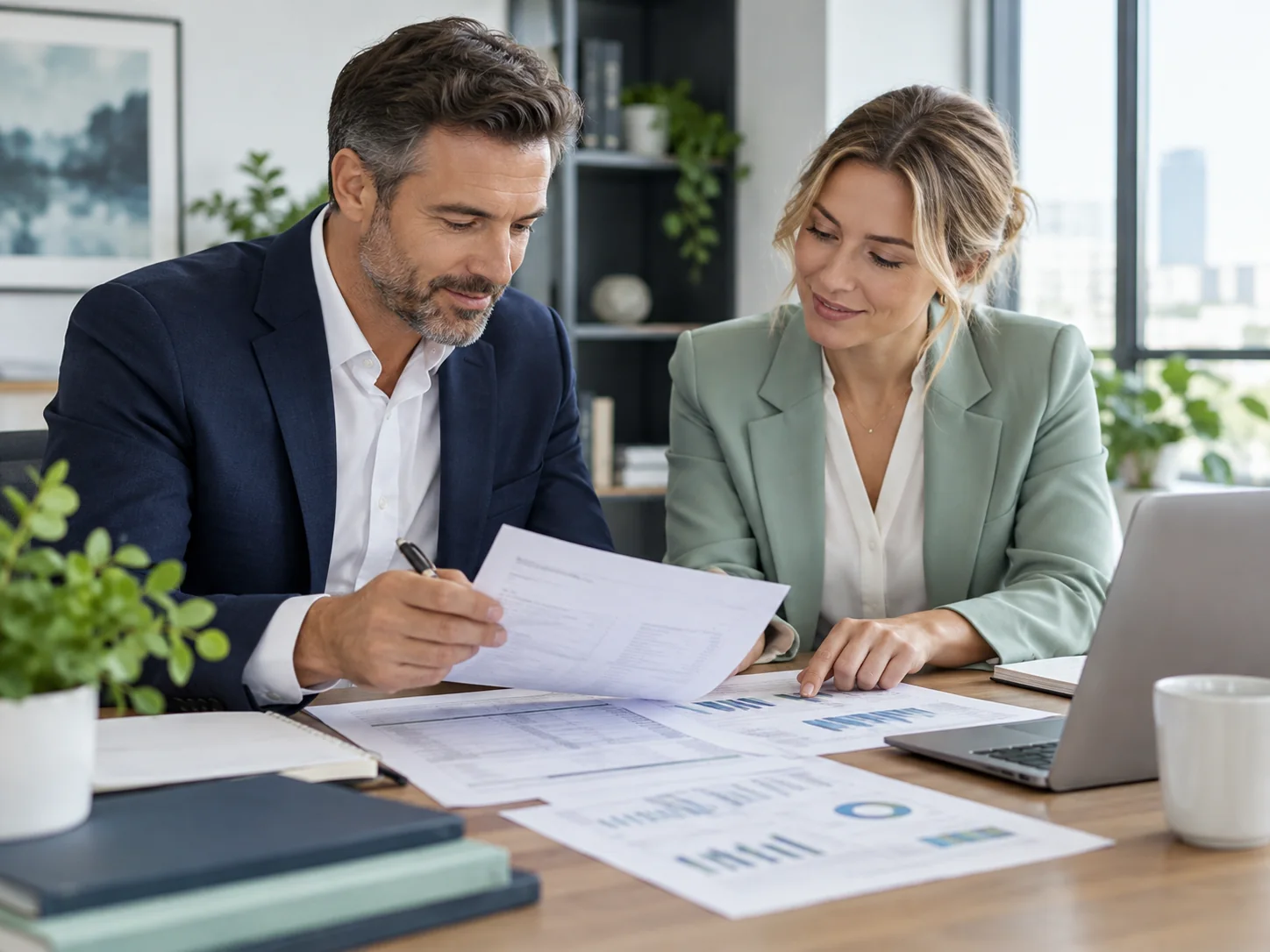 Profesionales trabajando en asesorías