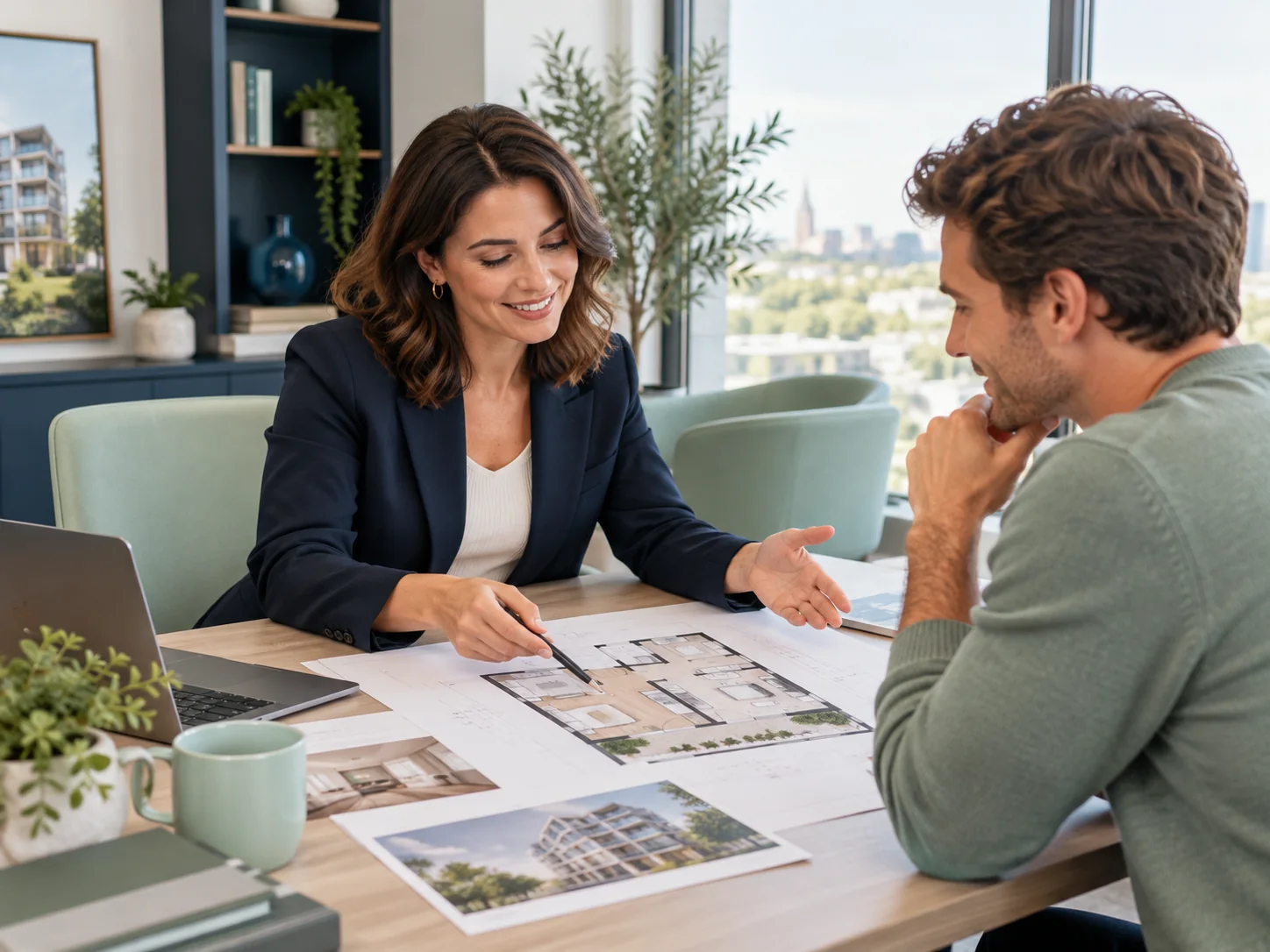 Profesionales trabajando en inmobiliarias